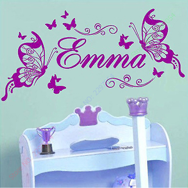 Baby Girl Nursery Quotes - Новые виниловые наклейки с изображением бабочек
