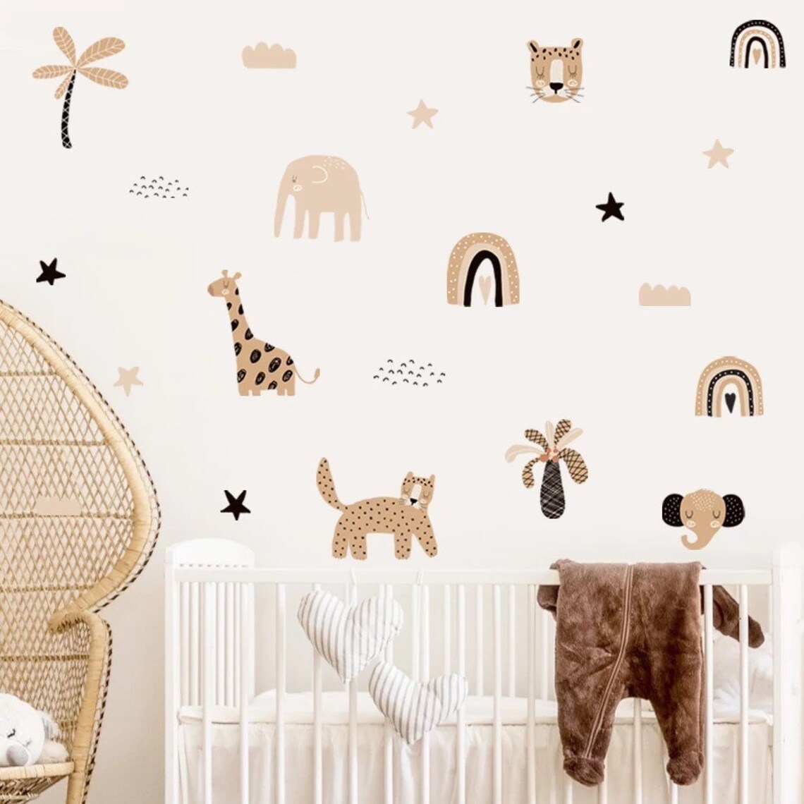 Baby Nursery Decor Girl - Наклейки на стену в стиле бохо: