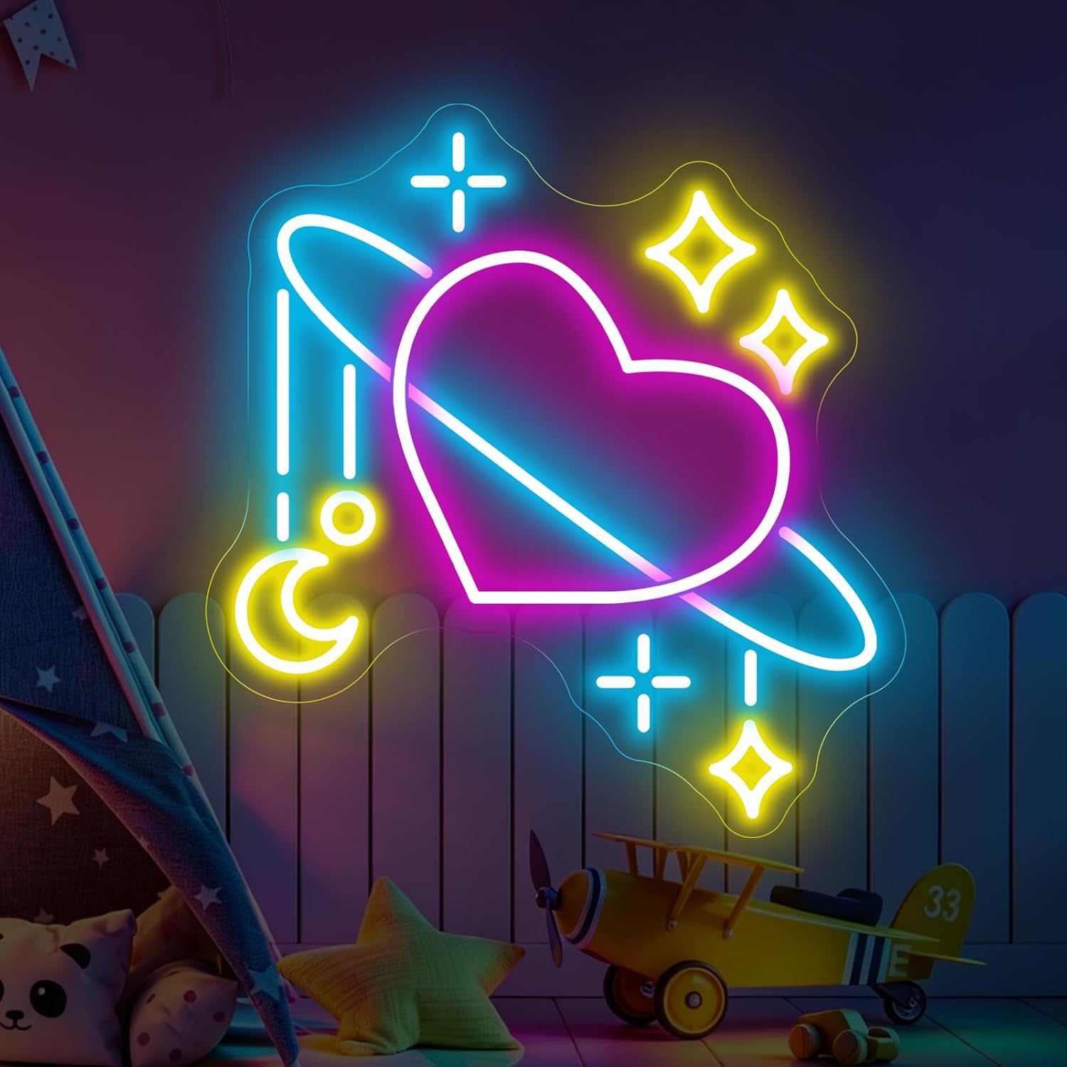 Неоновая вывеска «Космическая  – обзор и цена Baby Nursery Wall Lights