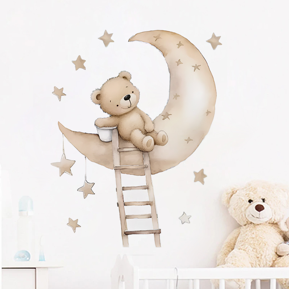 Наклейки на стену с милым медв – обзор и цена Baby Nursery Decor Girl