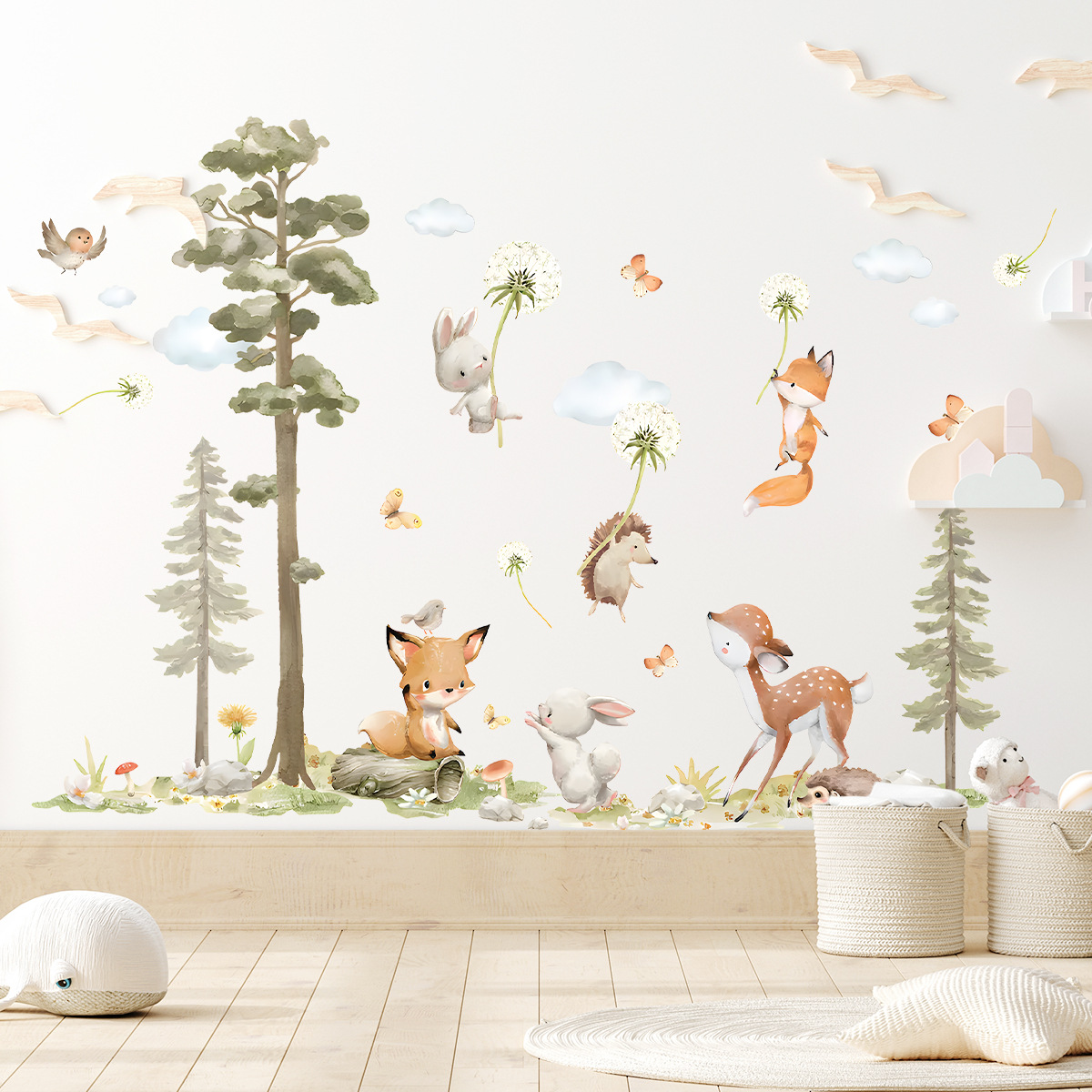Милые лесные животные, наклейк – обзор и цена Baby Girl Nursery Quotes