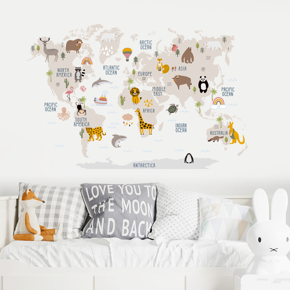 Акварельные мультяшные наклейк – обзор и цена Baby Nursery Decor Girl